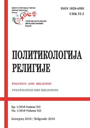 					View Vol. 12 No. 1 (2018): Politics and Religion Journal
				